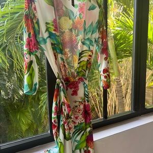 Tropical wrap dress!